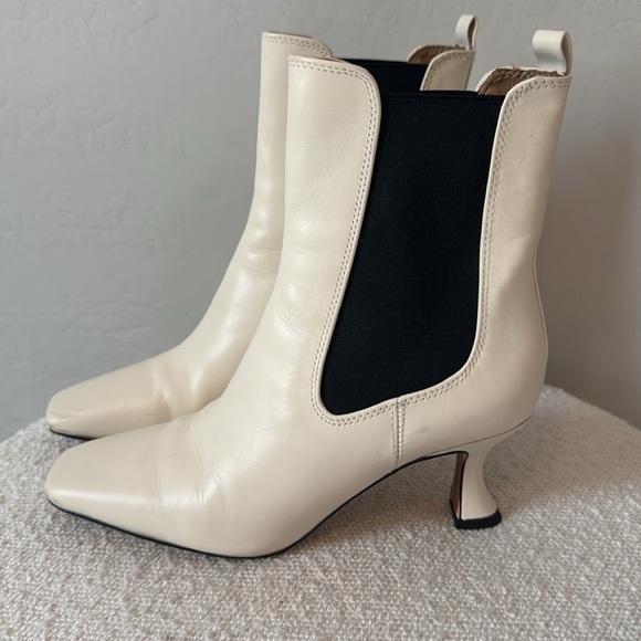 Sam Edelman Lani Ankle Bootie Modern Ivory Leather Size 8 - Picture 4 of 8